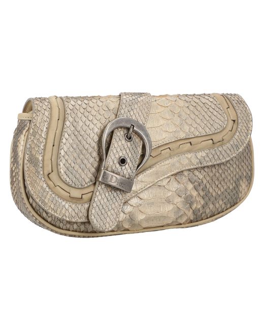 Dior Natural Gaucho Python Handbag