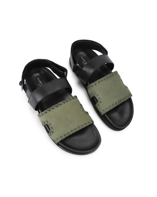 Kurt Geiger Black Leather Baker Sandal Sandals for men