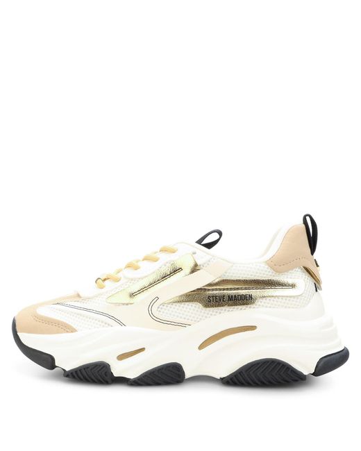 Steve Madden White Possession E Lace Up Platform Sneakers