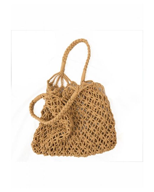 Where's That From Natural 'Sand' Crochet Summer Beach Net Bag