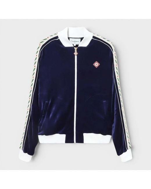 Casablanca Blue Laurel Track Top Jackets Fabric for men