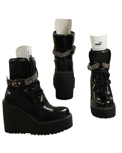 PUMA X Fenty Black Grunge Boots - Textile