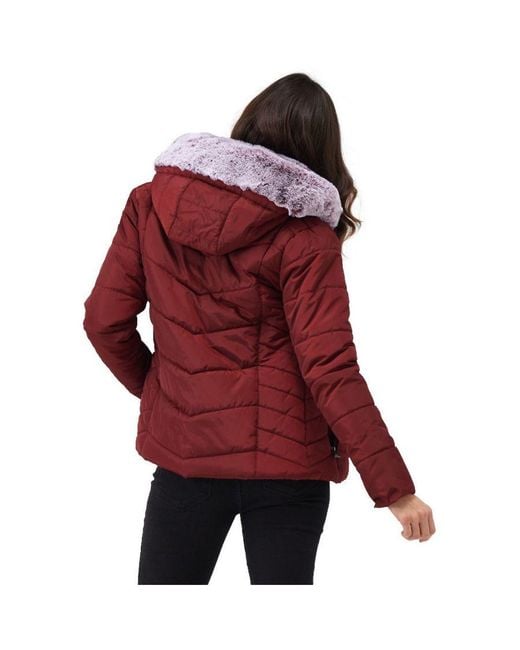 Regatta Red Wildrose Padded Insulated Hooded Jacket Coat