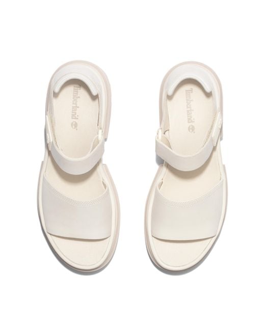 Timberland White Everleigh Backstrap Sandal