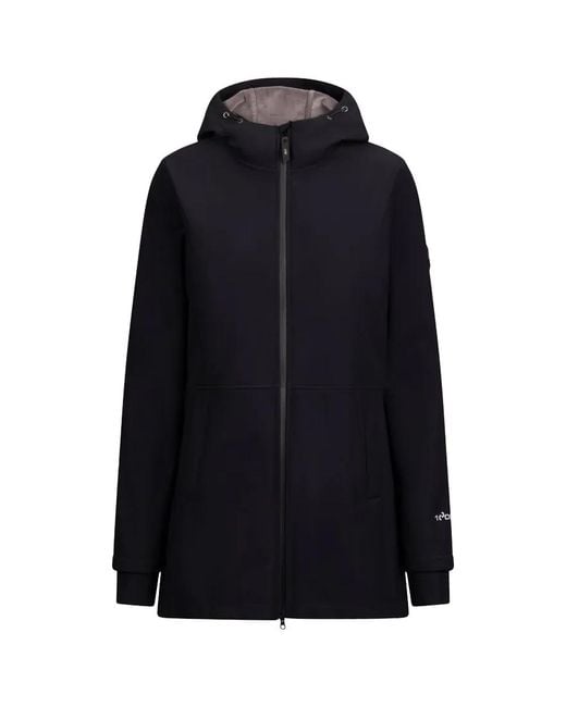 Trespass Blue Ladies Priya Long Length Soft Shell Jacket