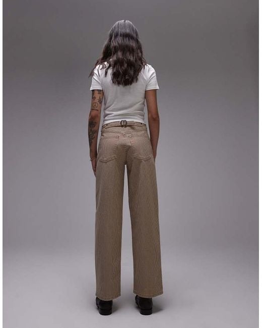 TOPSHOP Gray Cinch Low Rise Relaxed Jean