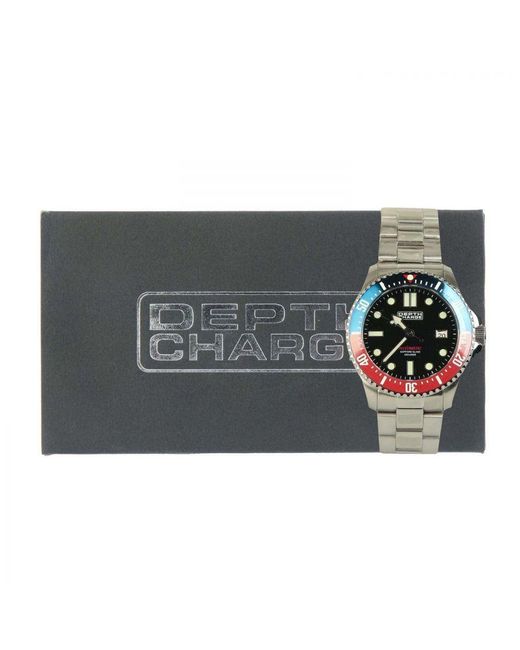 DEPTH CHARGE Black Accessories 41Mm Automatic Watch for men