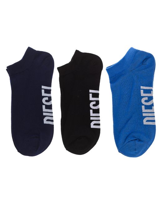DIESEL Blue Pack-3 Cotton Ankle Socks 00Si8H-0Ldaz for men