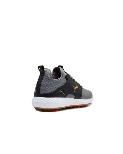 PUMA Gray Ignite Power Adapt Cage Crafted Smooth Leather Trainers 193825 06 for men