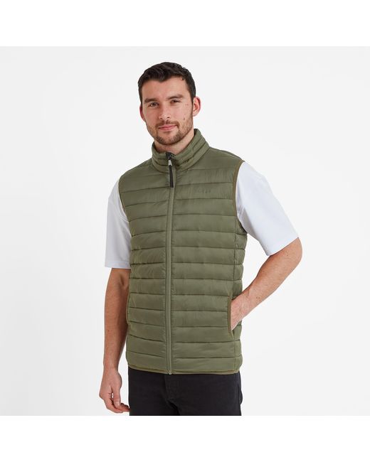 TOG24 Green Gibson Insulated Padded Gilet for men