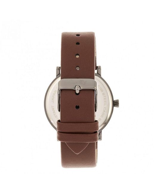 Simplify Gray The 6200 Leather-Strap Watch