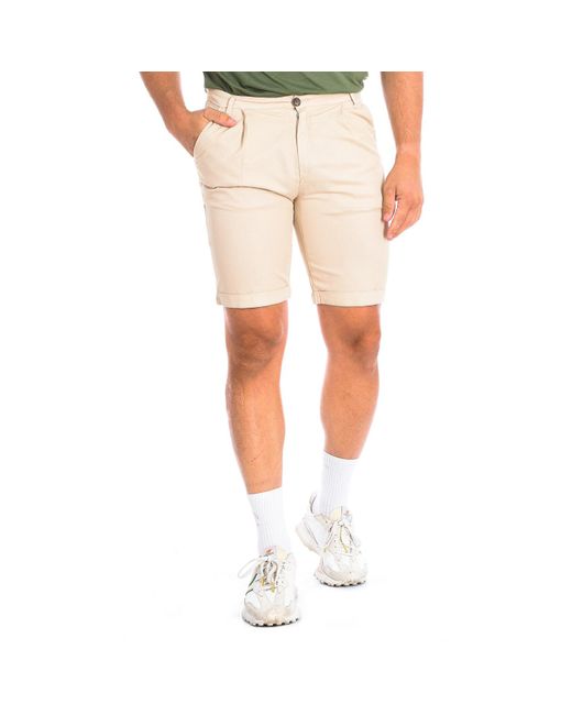 La Martina Natural Bermuda Shorts With Straight Cut Hem Tmb004-Tl121 for men
