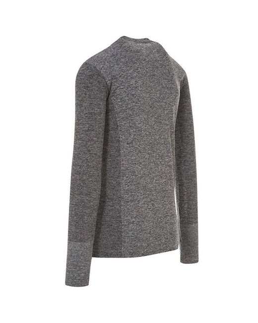 Trespass Gray Timo Long Sleeve Active Top for men