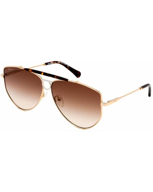 Ferragamo Brown Sf241S Sunglasses