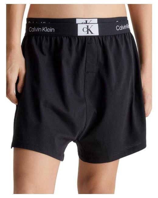 Calvin Klein Black 000Qs6947E Ck96 Pyjama Shorts for men