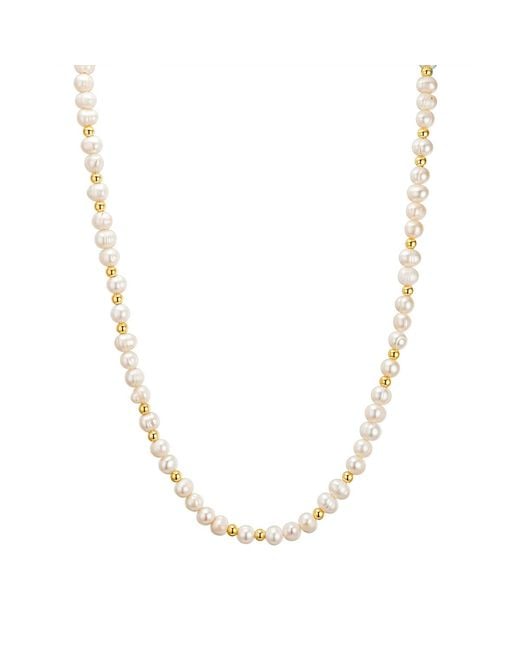 YOKOAMII Metallic Necklace Metal