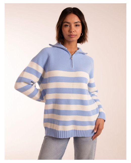 Blue Vanilla Blue Vanilla Striped Jumper With Zip