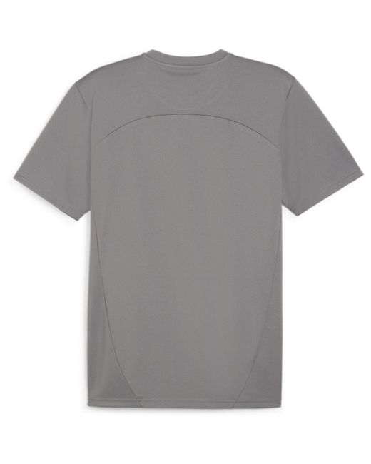 PUMA Gray Teamfinal Training Short Sleeve Performance T-Shirt for men