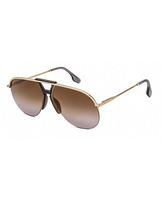 Victoria Beckham Natural Metal Sunglasses With Aviator Shape Vb222S