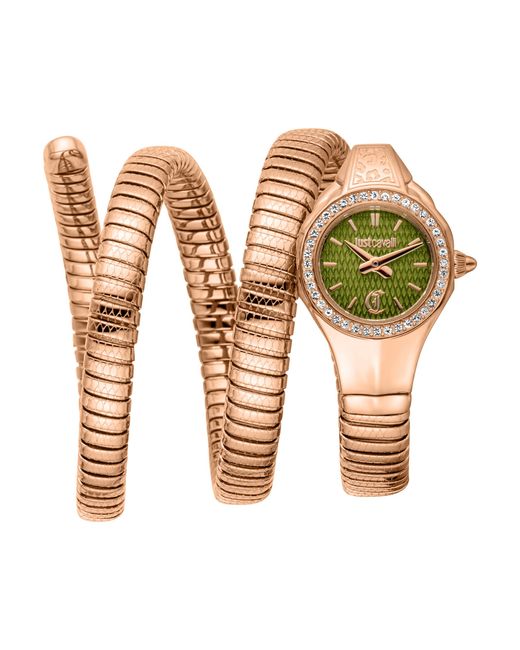 Just Cavalli Metallic Animalier Passione Fashion Watch – Two Tones Yg Champagne Jc1L335M0045