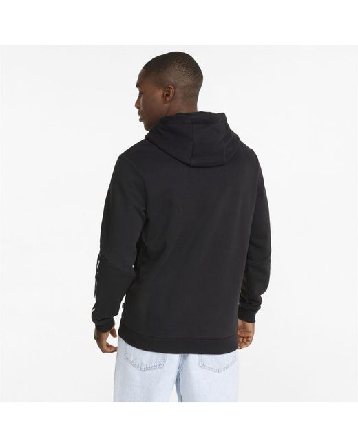 PUMA Black Essentials+ Tape Hoodie Hoody Hooded Top for men