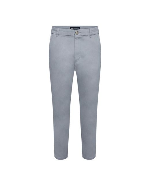 Crosshatch Gray Roysden Chino Trousers for men