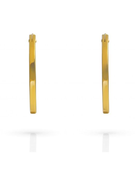 Orphelia Metallic 'Anita' 925 Sterling Hoop Earrings