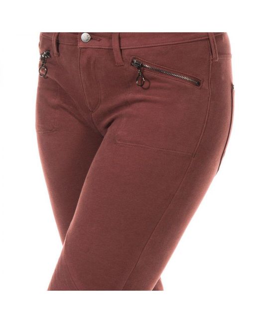 Met Red Elastic Pants Style Legging With Belt Loops 10Dbf0752