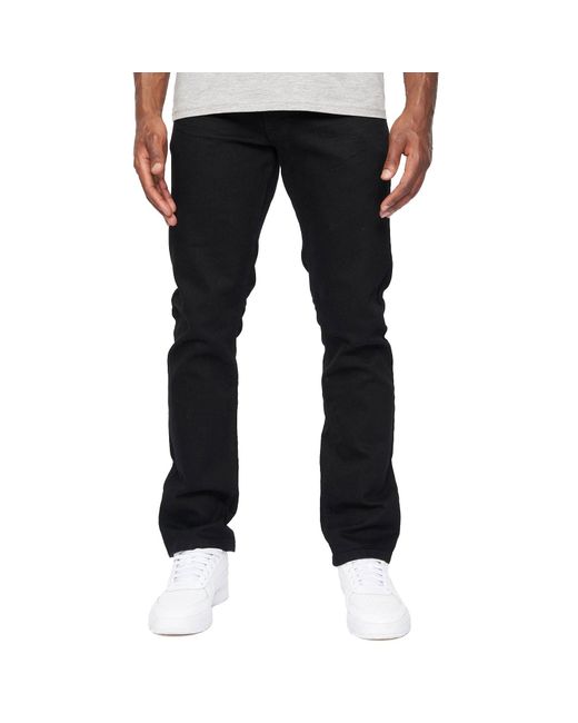 Crosshatch Black Cadman Straight Leg Jeans for men