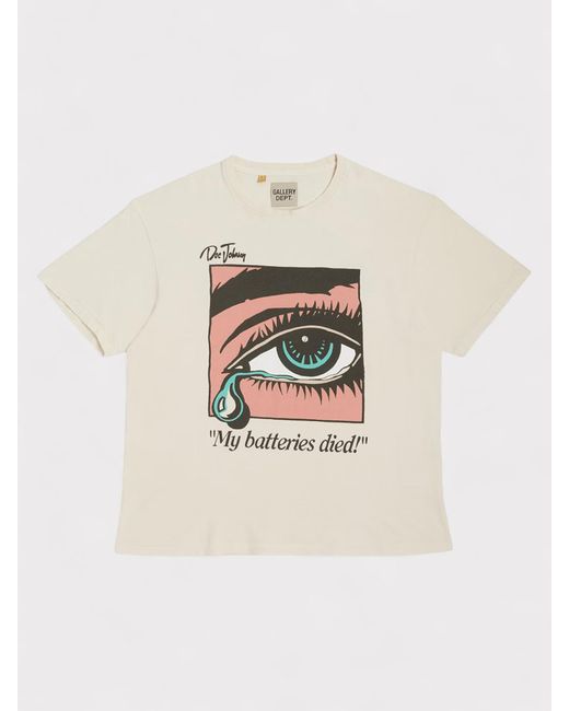 GALLERY DEPT. Natural Dead Batteries Tee Antique for men