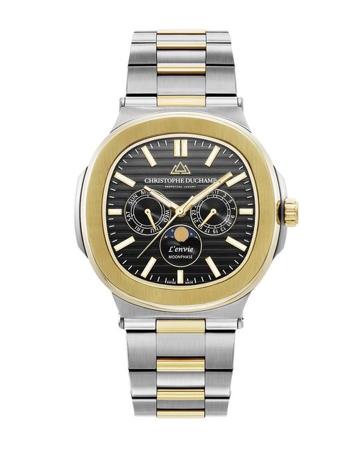 Christophe Duchamp Gray L'Envie Moonphase Watch 46Mm for men