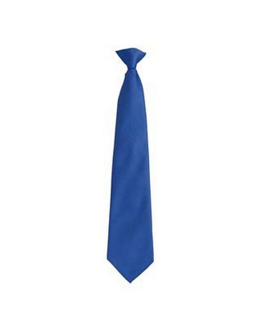 PREMIER Blue Fashion ”Colours” Work Clip On Tie (Royal) for men