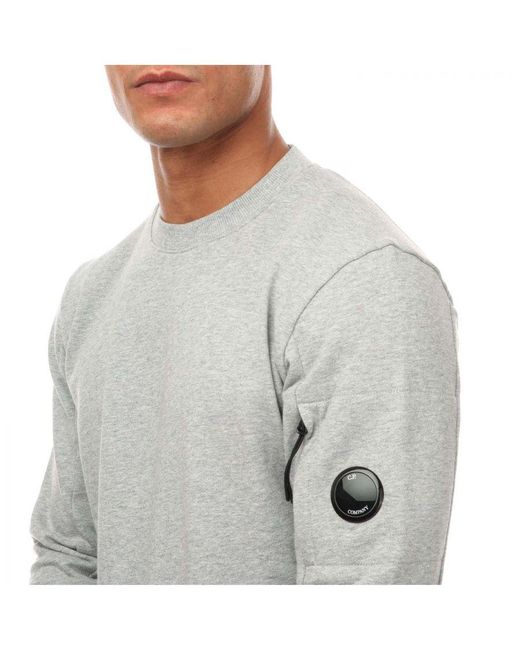 C P Company Diagonal Raised Fleece Sweatshirt In Grijs in het Gray voor heren