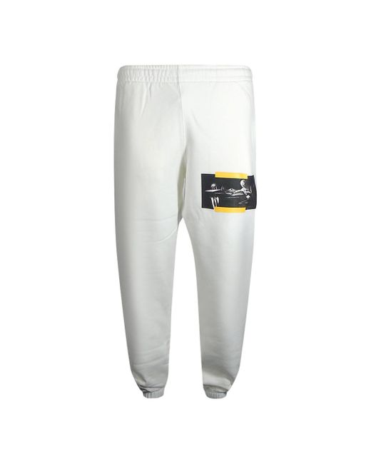 Off-White c/o Virgil Abloh Gray Caravaggio Painting Shorten Logo Sweatpants Cotton for men
