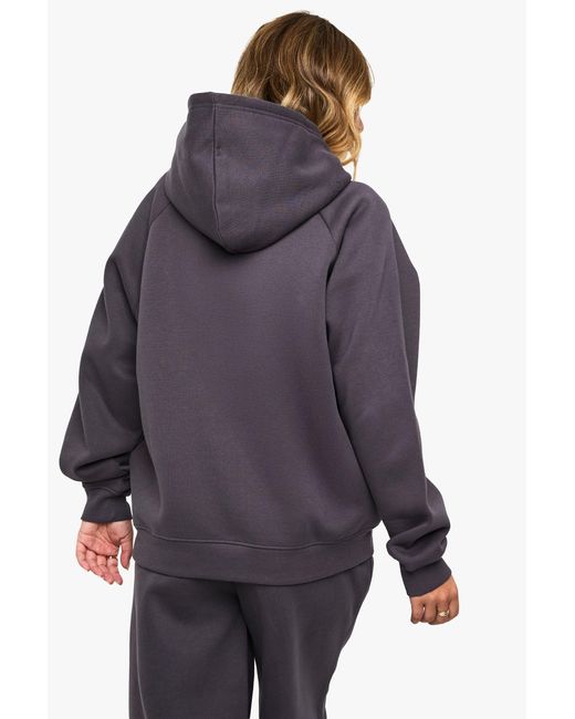 Boohoo Blue Petite Raglan Seam Oversized Hoodie