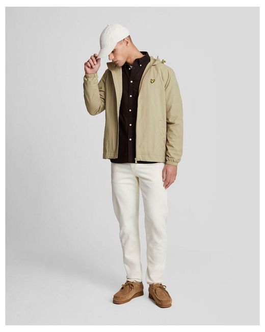 Lyle & Scott Natural Zip Through Hooded Jacket for men