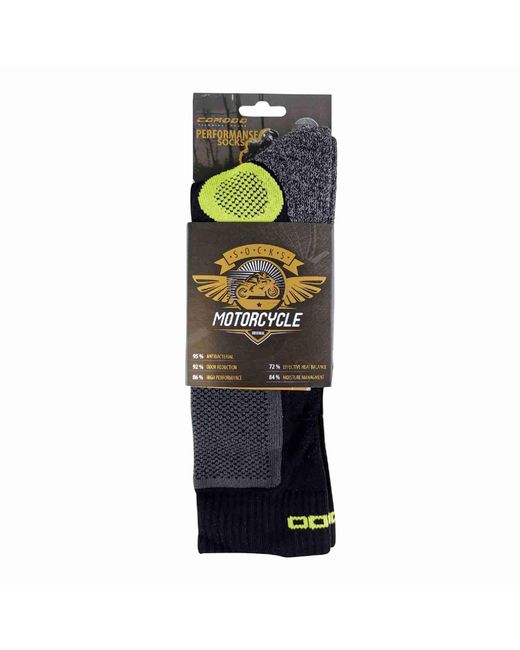 Comodo Black 1 Pack Thick Motorcycle Motorbike Boot Socks for men