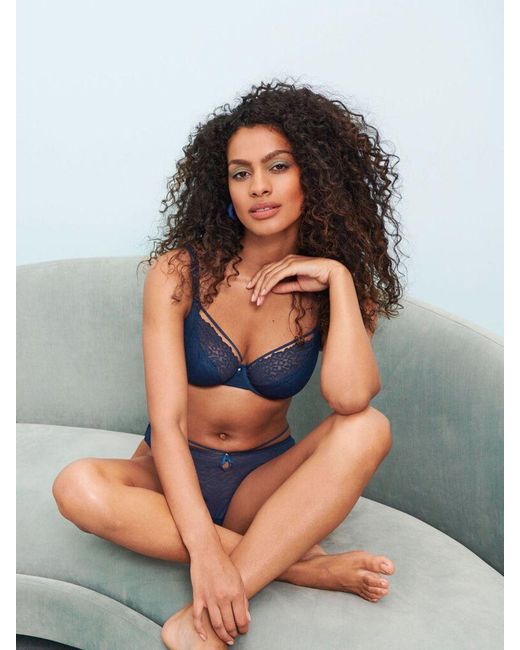 Freya Blue Catwalk Underwired Plunge Bra