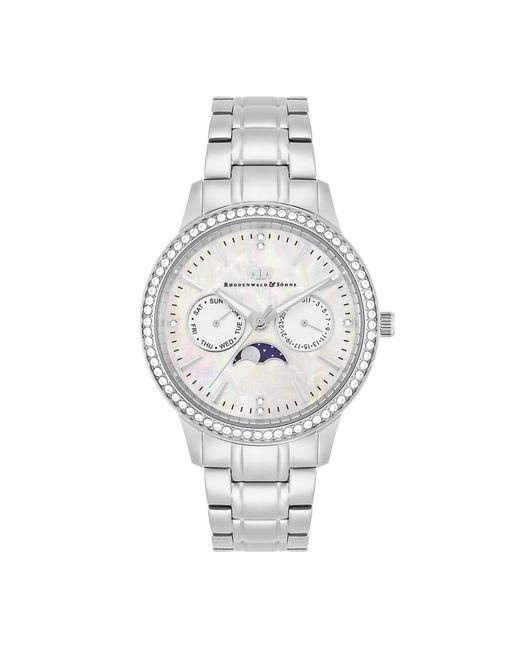 Rhodenwald & Söhne Metallic Stainless Steel Watch 38,0Mm
