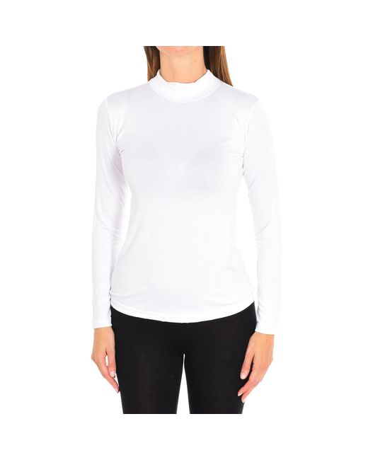 Q En White Long Sleeve Bamboo Undershirt Q712