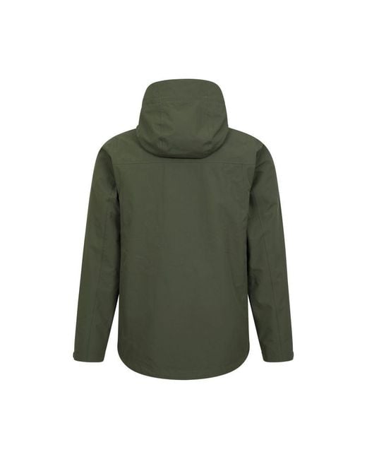 Mountain Warehouse Green Brisk Extreme Colour Block Waterproof Jacket for men