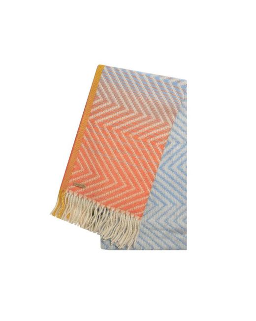 Weird Fish Multicolor Recycled Polyester Tassel Zig Zag Scarf