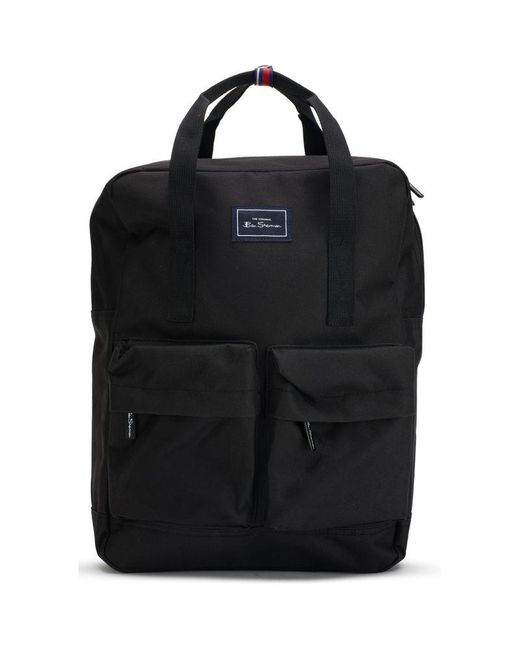 Ben Sherman Black Redford Backpack for men