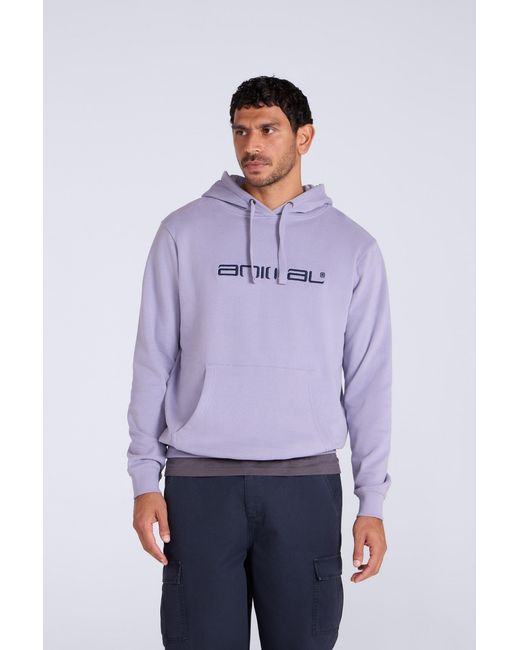 Mountain Warehouse Purple Driver' Logo Hoodie With Pocket Cotton Warm Everyday Casual Pullover for men