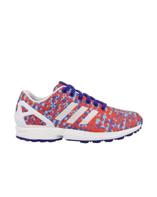Adidas Purple Zx Flux Weave Multicoloured Trainers for men