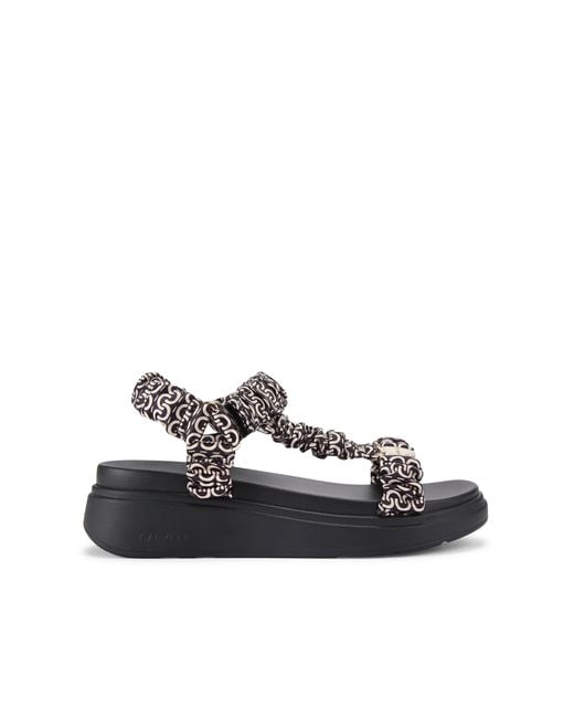 Carvela Kurt Geiger Blue Satin Novara Flatform Sandal Sandals