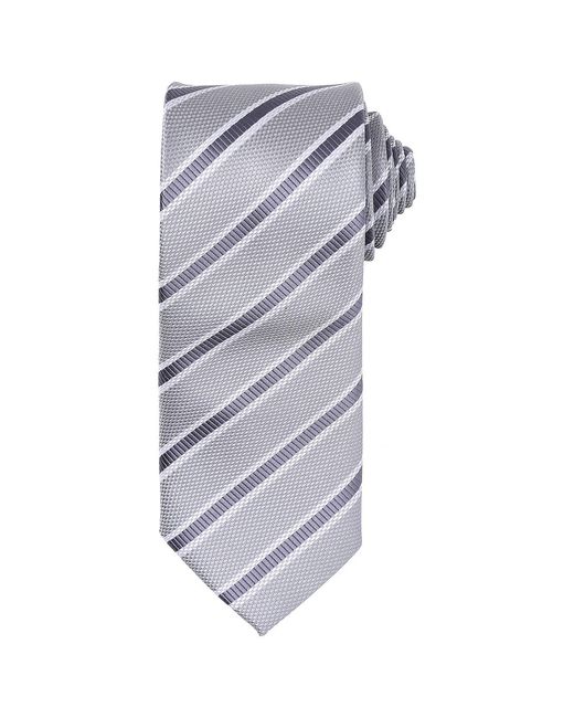 PREMIER Gray Stripe Waffle Tie /Dark) for men