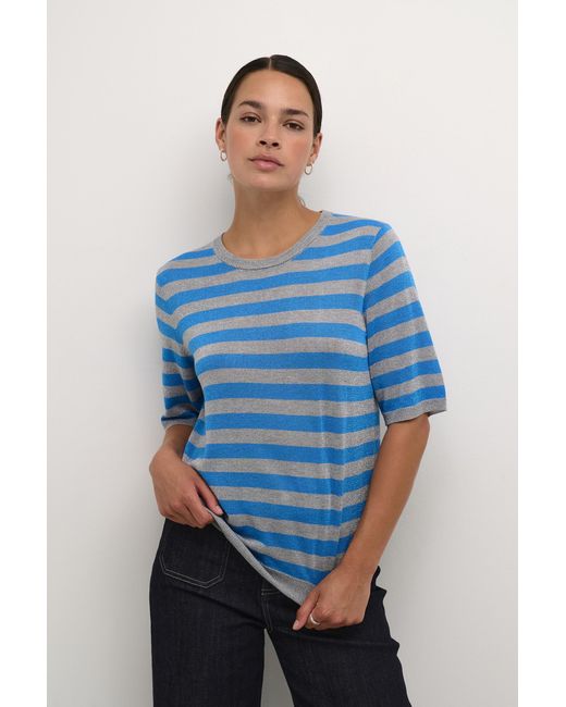 Kaffe Pullover Regular Fit Multi in het Blue