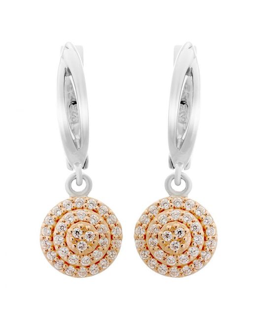 Orphelia Metallic 'Leanna' 925 Sterling Set: Chain-Pendant + Earrings
