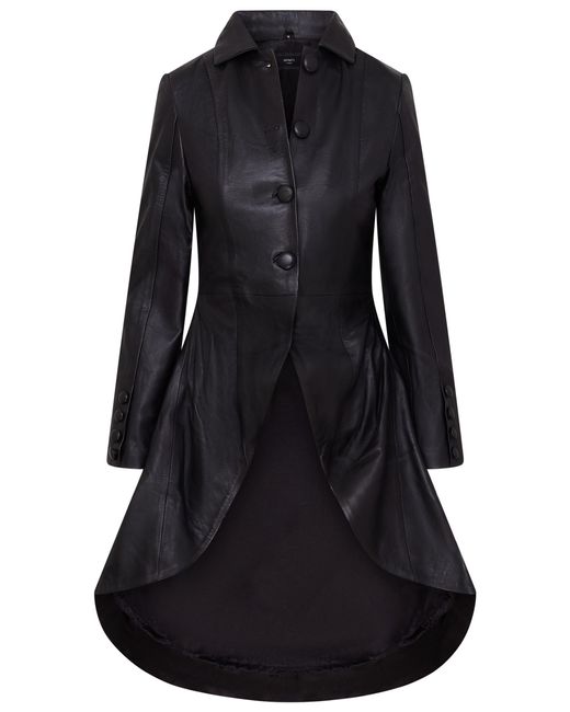 Infinity Leather Black Gothic Full Length Victorian Coat